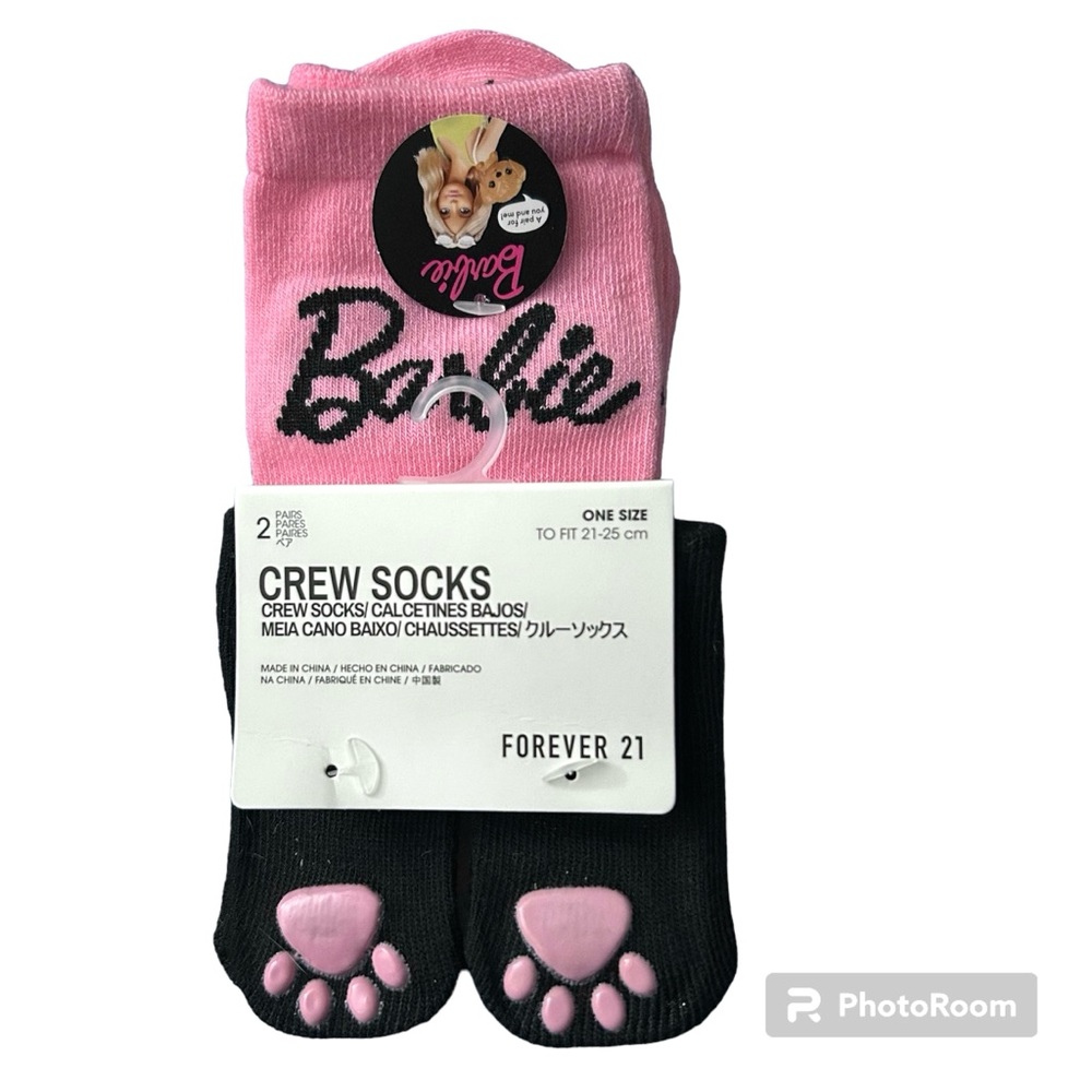 NEW Barbie Adult Crew Socks + Dog Puppy Socks Mommy and Me Matching Set